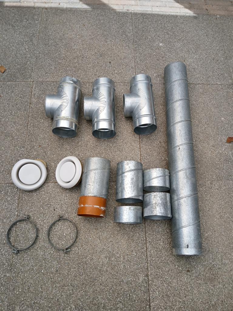 Diverse delen voor ventilatiebuizen 125 mm, Doe-het-zelf en Verbouw, Buizen en Afvoer, Ophalen, Pvc, Overige typen, Minder dan 2 meter