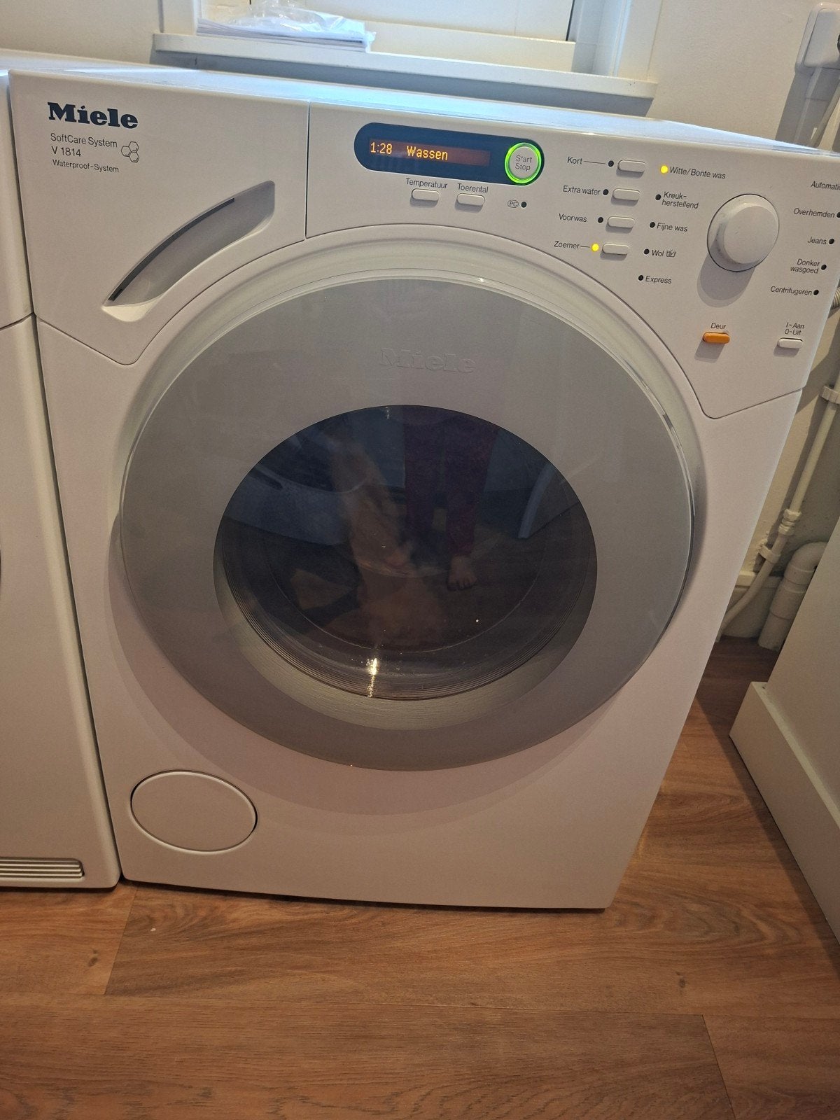 Miele SoftCare System V 1814 Wasmachine, Gebruikt, Ophalen of Verzenden, Voorlader, Wolwasprogramma