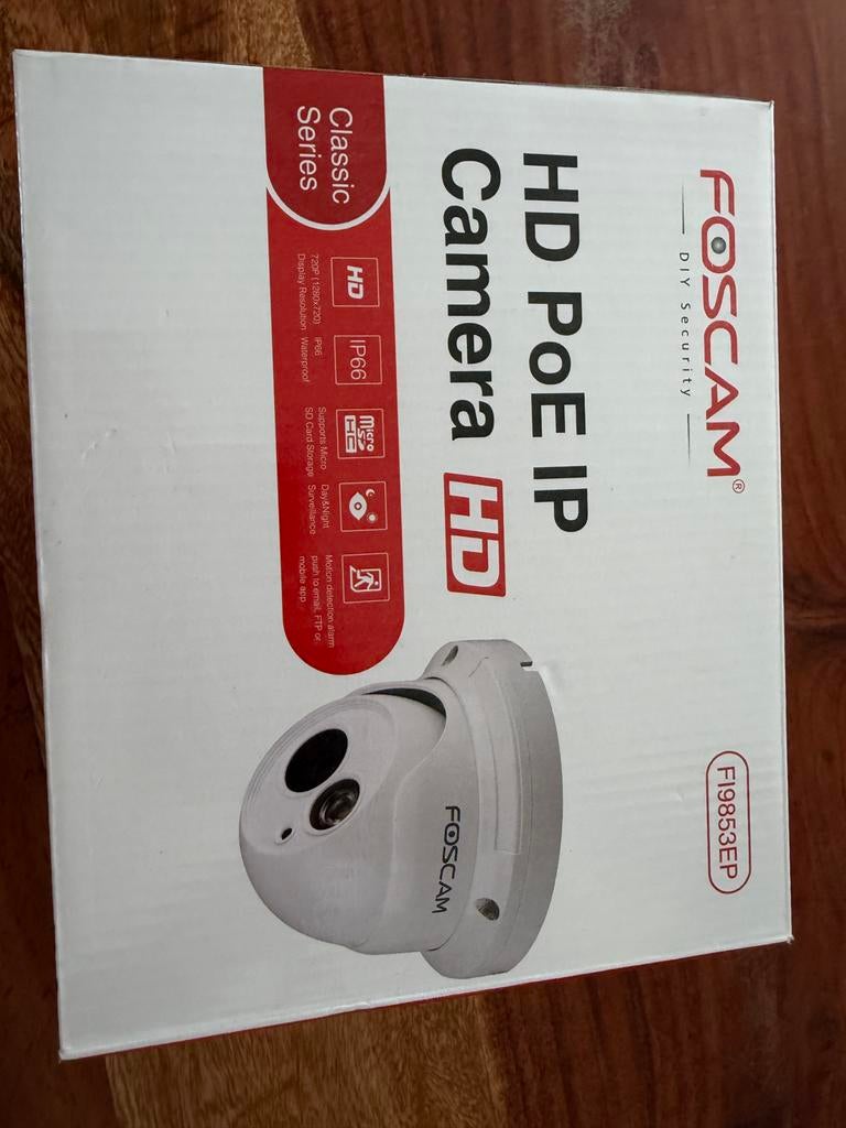 Foscam F19853EP HD PoE IP Camera Buitenbeveiliging, Ophalen of Verzenden, Zo goed als nieuw, Buitencamera