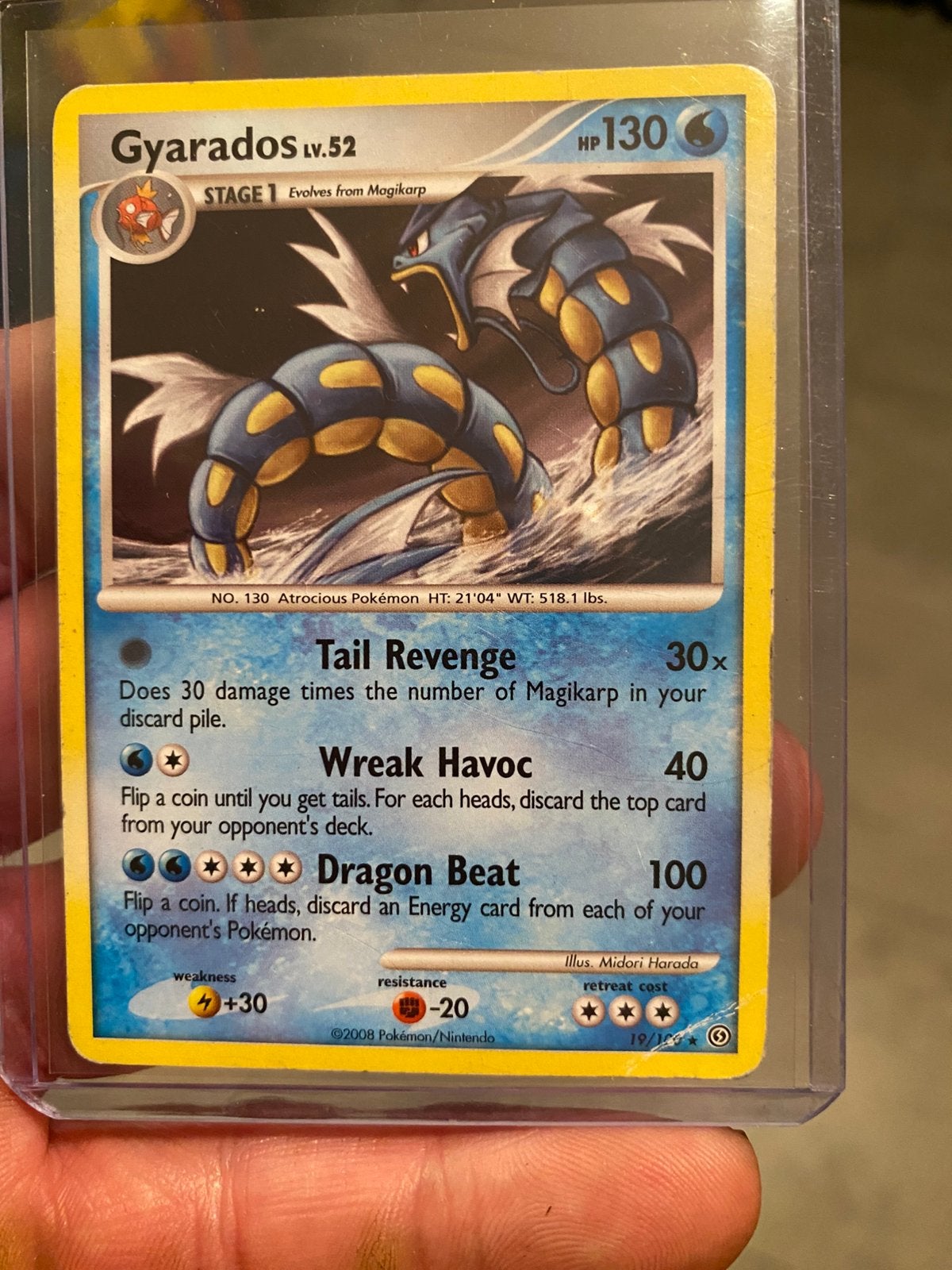 Gyarados vintage kaart mooi, Verzenden, Zo goed als nieuw