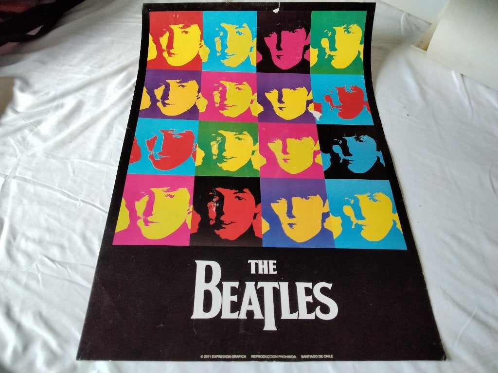 Poster The Beatles Andy Warhol 16 afb Poster 2011, Ophalen of Verzenden, Gebruikt, A1 t/m A3, Muziek