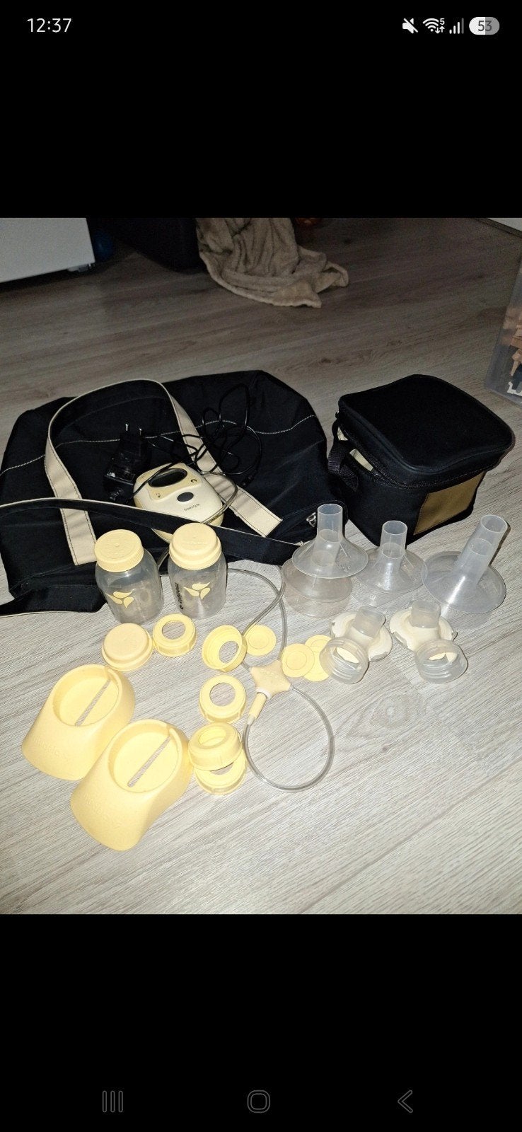 Medela Freestyle kolfset met accessoires en tas, Ophalen of Verzenden, Gebruikt