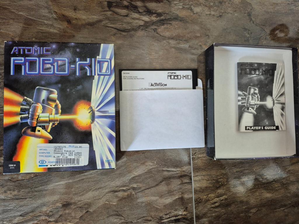 Atomic Robo-Kid - Commodore 64 C64 Disk - Compleet, Gebruikt, Shooter, 1 speler, Ophalen of Verzenden