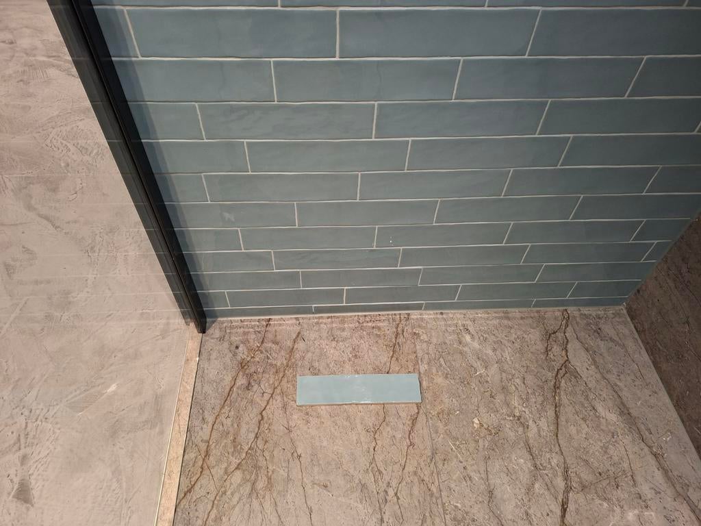 Lichtblauwe wandtegels 7,5x30cm - 2,9m², Doe-het-zelf en Verbouw, Tegels, Ophalen, Gebruikt, Minder dan 20 cm, 20 tot 40 cm