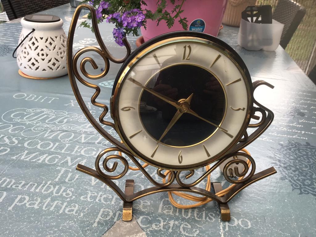 Vintage Nufa tafelklok, Antiek en Kunst, Ophalen of Verzenden