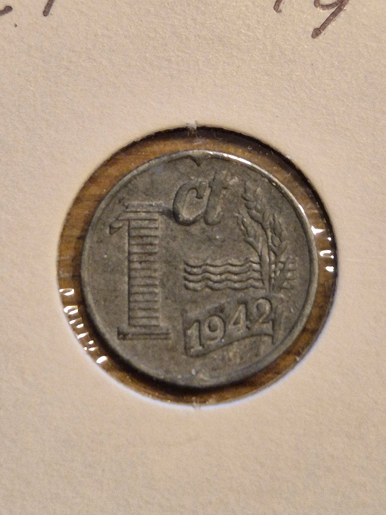 Nederland - 1 Cent 1942, Verzenden, Koningin Wilhelmina, 1 cent, Losse munt