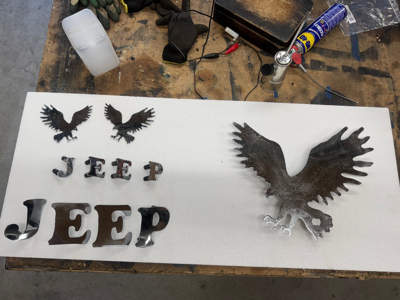 Jeep crome letters eagle, Ophalen of Verzenden, Gebruikt