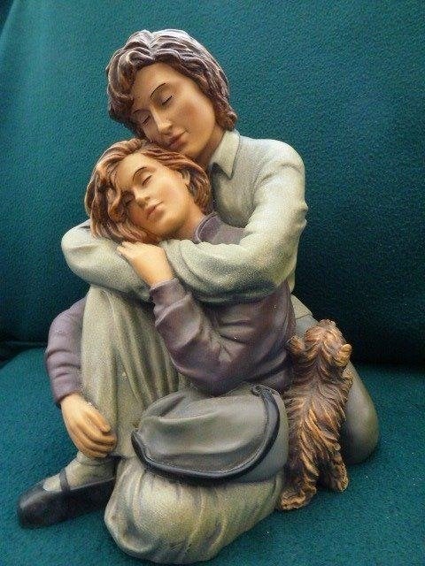 Romantisch Beeld/Zware sculptuur /Gesigneerd, Antiek en Kunst, Ophalen of Verzenden