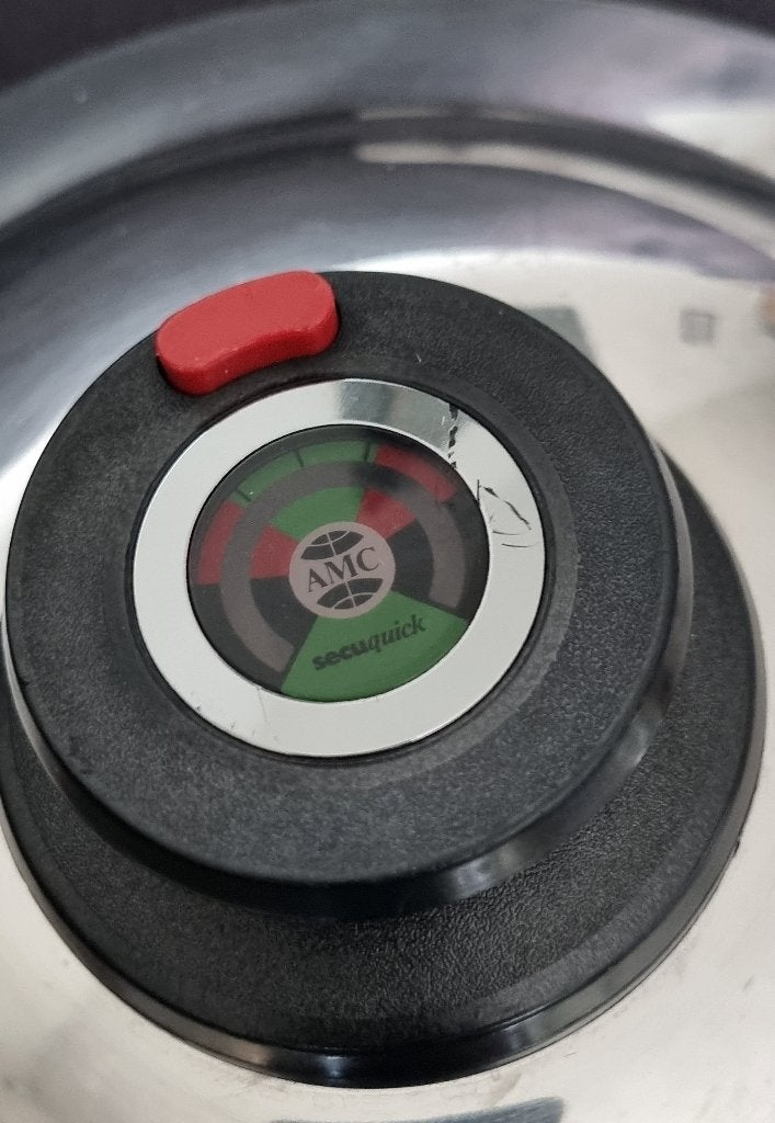 AMC Secuquick softline snelkookdeksel, Snelkookpan, Gebruikt, Ophalen of Verzenden, Rvs