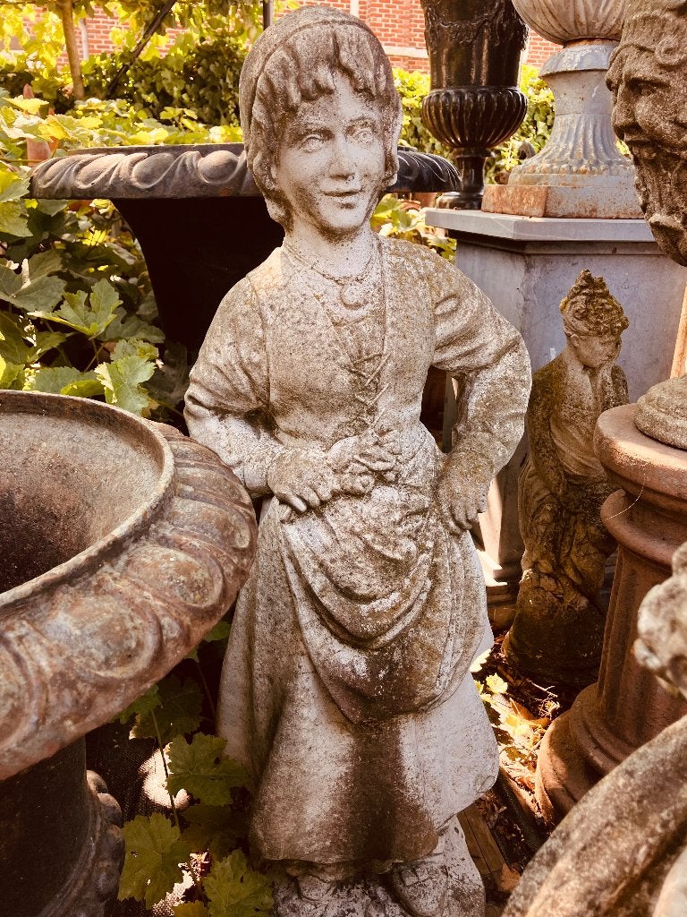 Mooi oud tuinbeeld, Ophalen, Steen