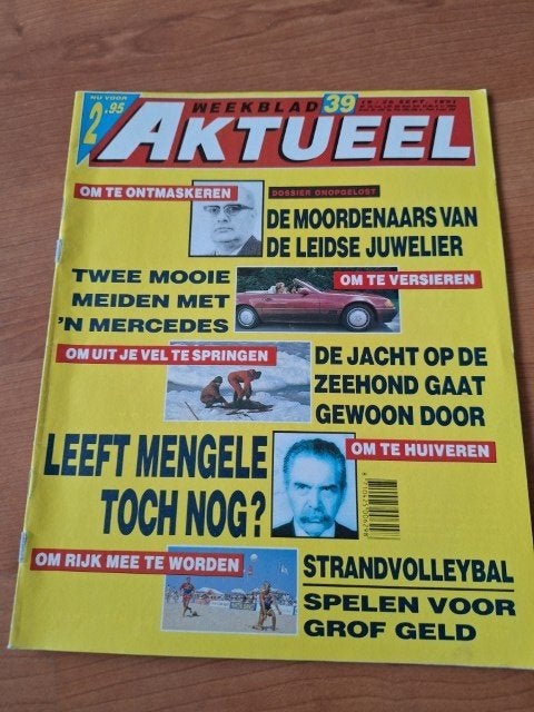 Aktueel 1991 Mengele Zeehondenjacht Beachvolleybal, Boeken, Tijdschriften en Kranten, Verzenden, Gelezen, Overige typen