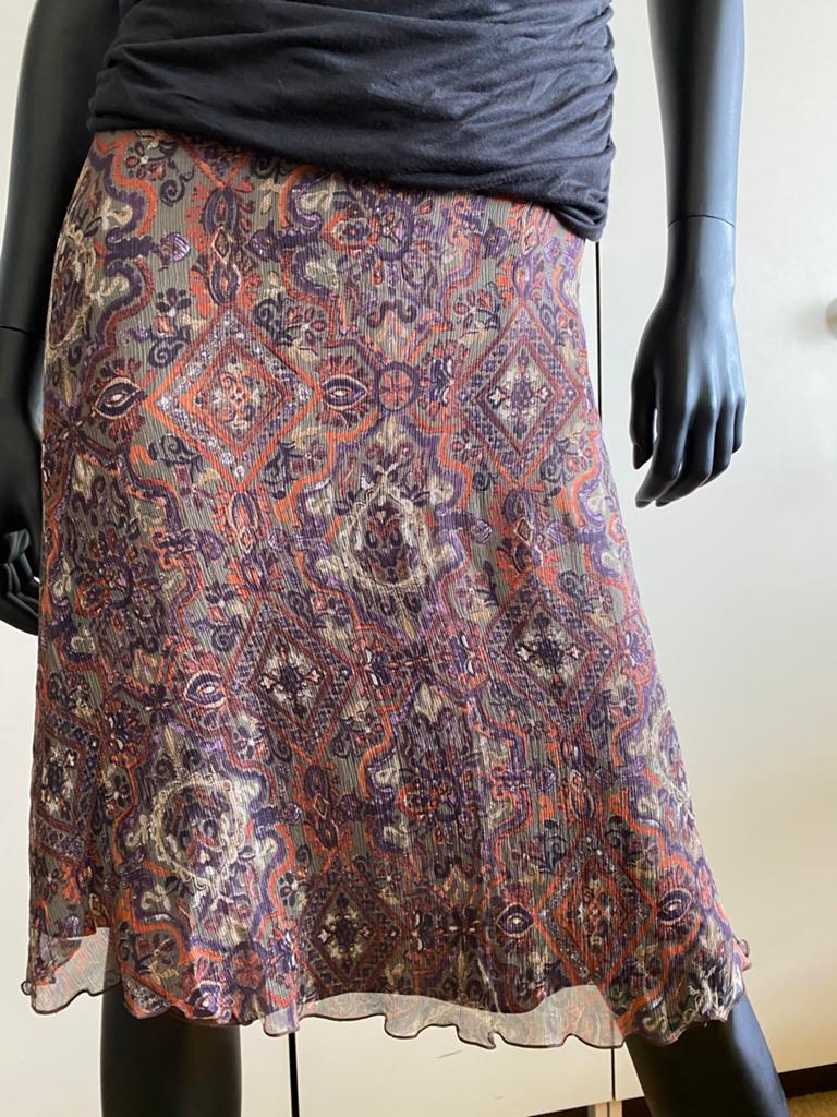 Vanilia rok maat 36 met paisley print, Kleding | Dames, Rokken, Zo goed als nieuw, Maat 36 (S), Overige kleuren, Knielengte, Ophalen of Verzenden