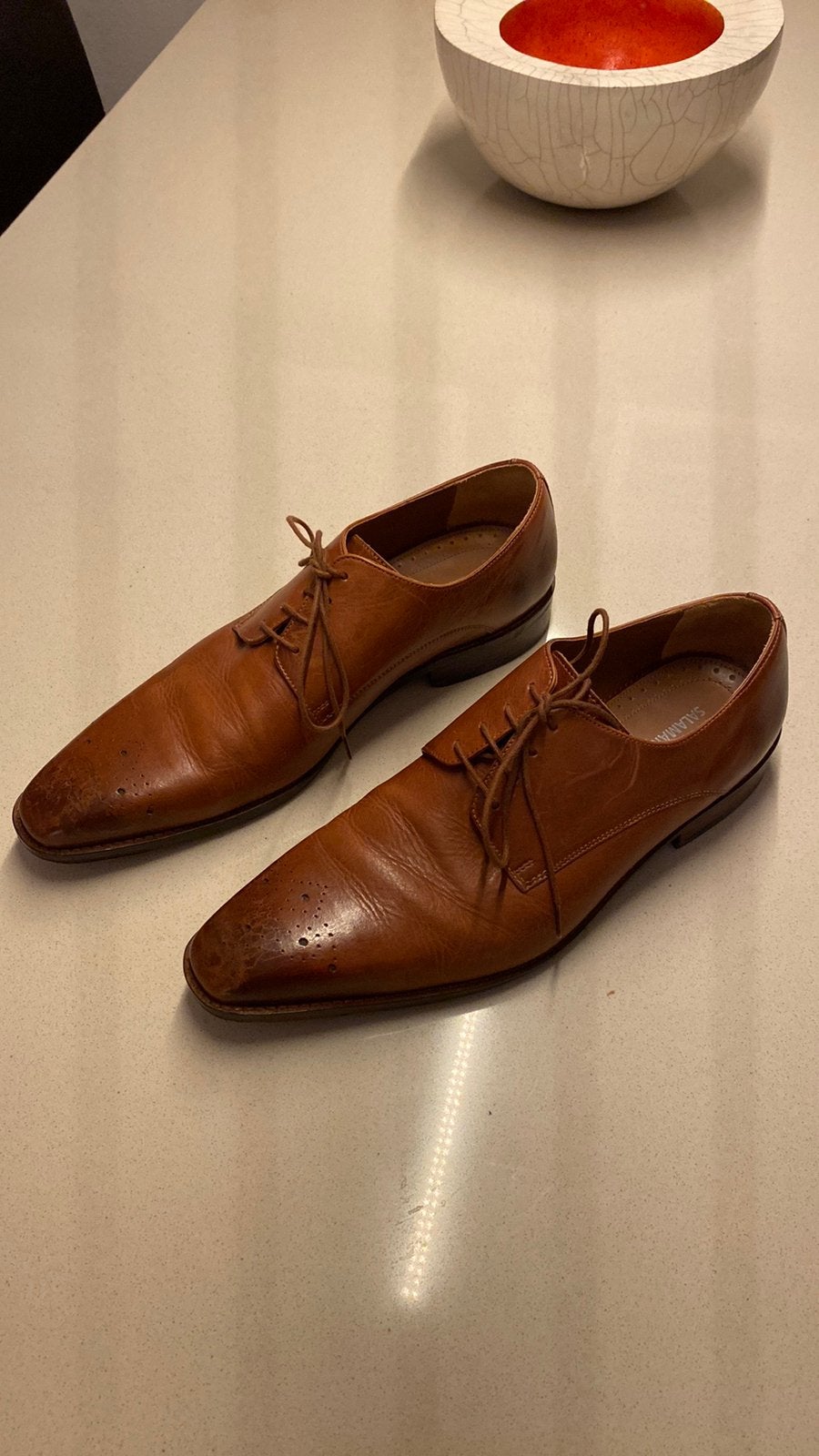 Schoenen geheel leder maat 45 als nieuw !, Ophalen of Verzenden, Zo goed als nieuw, Bruin