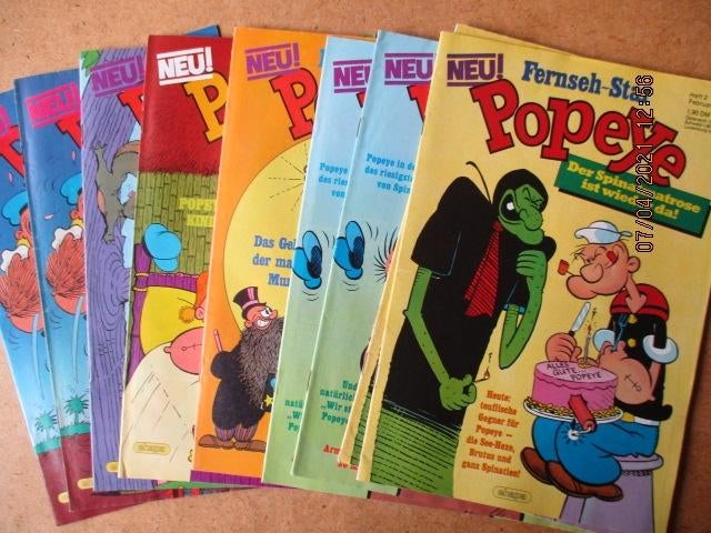 adv0776 popeye comic duits 2, Eén stripboek, Ophalen, Gelezen