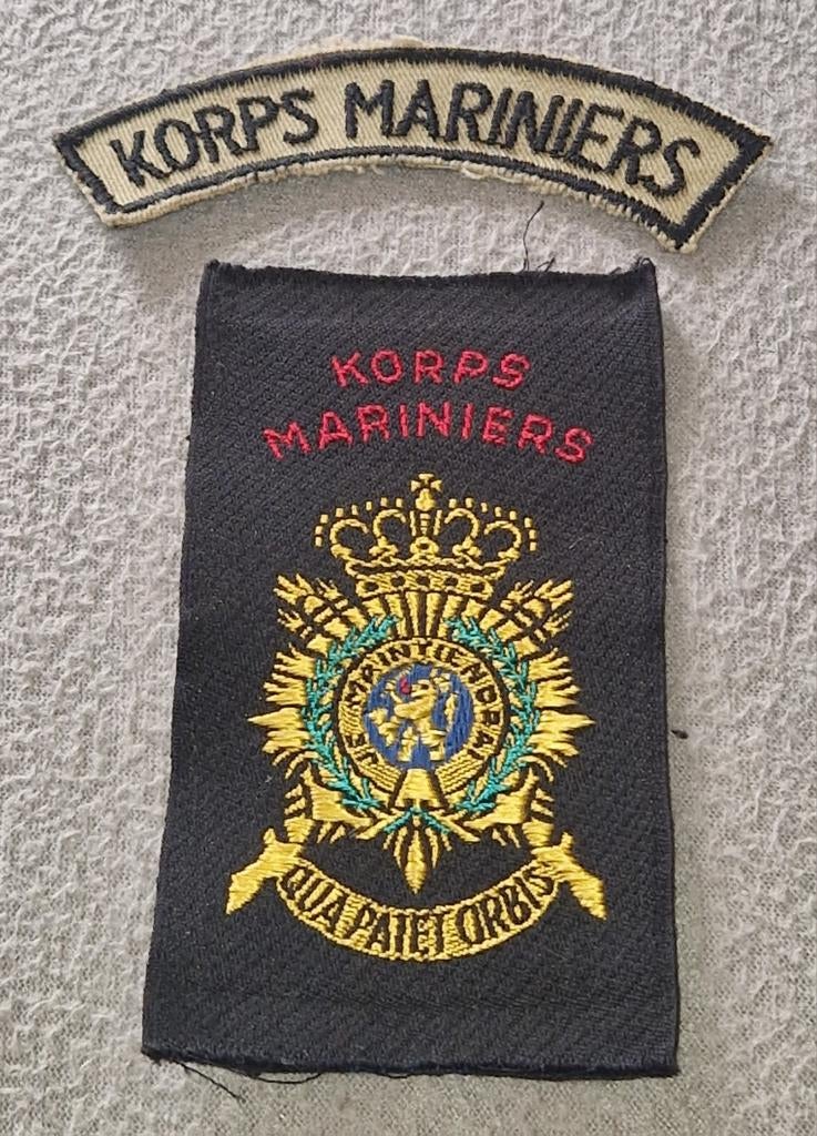 Korps Mariniers emblemen, Verzamelen, Ophalen of Verzenden, Marine, Nederland, Embleem of Badge