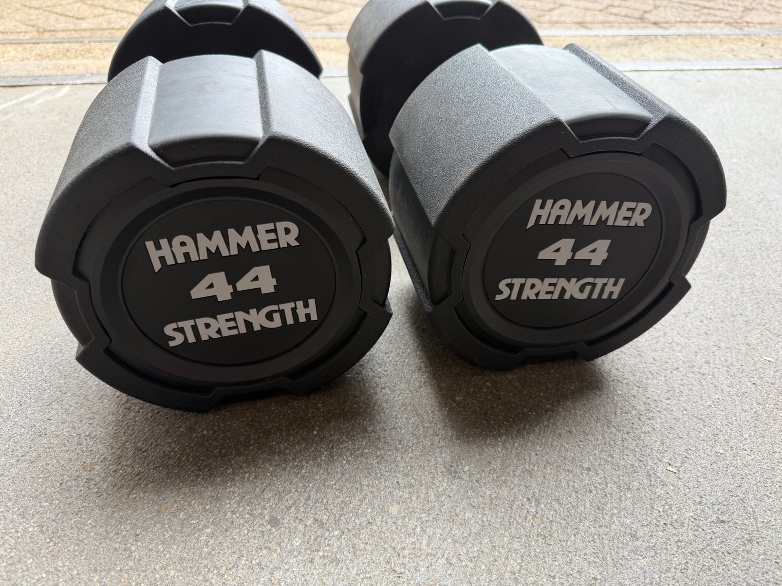 2x44kg Hammer Strength Vaste Rubberen Dumbells