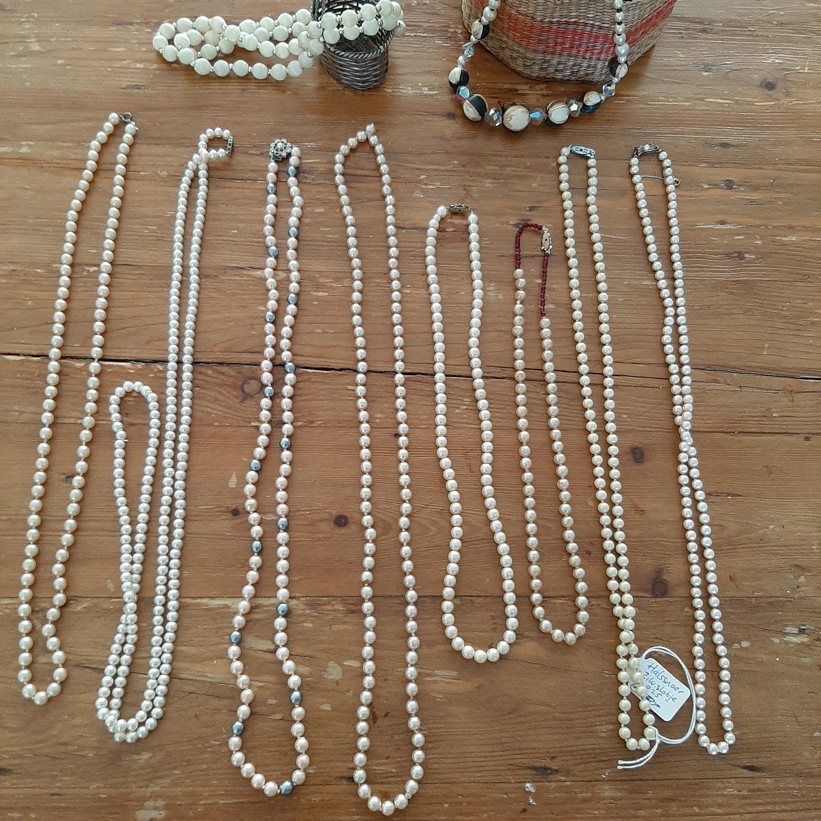 vintage parelketting, Ophalen of Verzenden