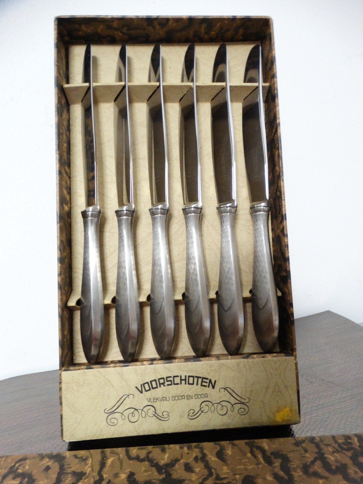 6 Voorschoten dinermessen, nieuw in originele doos, Ophalen of Verzenden