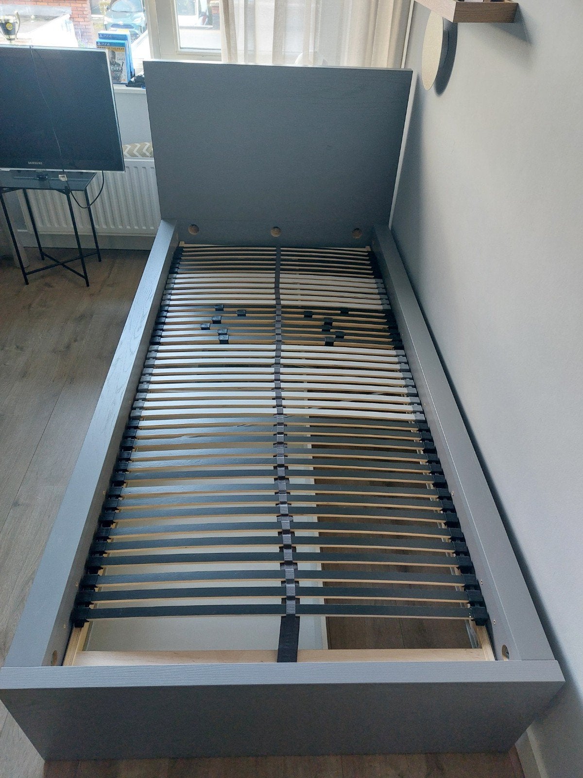 IKEA MALM bedframe met lades en matras - Zo goed als nieuw, Ophalen, 90 cm, Eenpersoons, Zo goed als nieuw