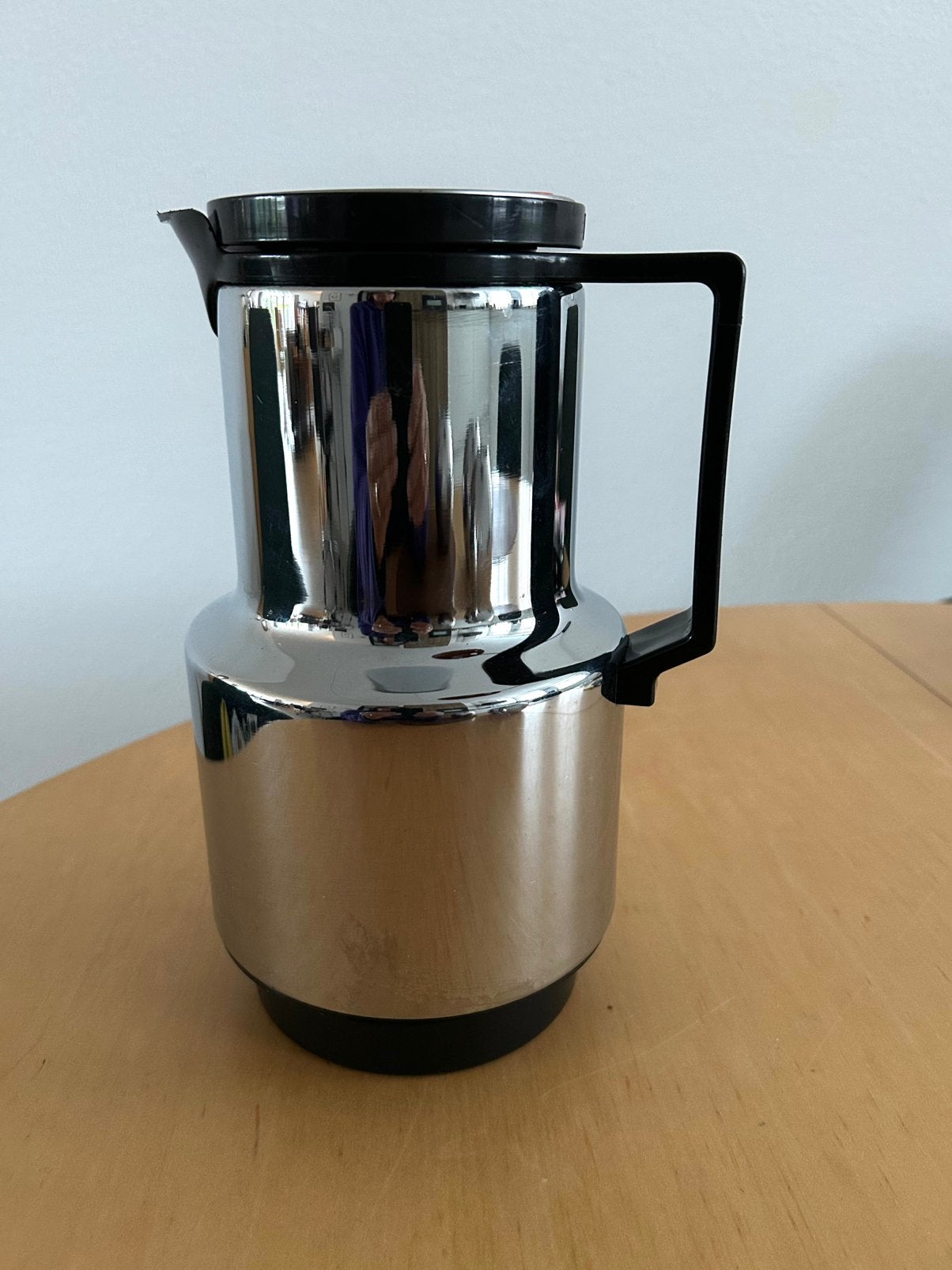 Designklassieker thermoskan Rido Busse, Overige typen, Ophalen of Verzenden, Gebruikt, Zilver