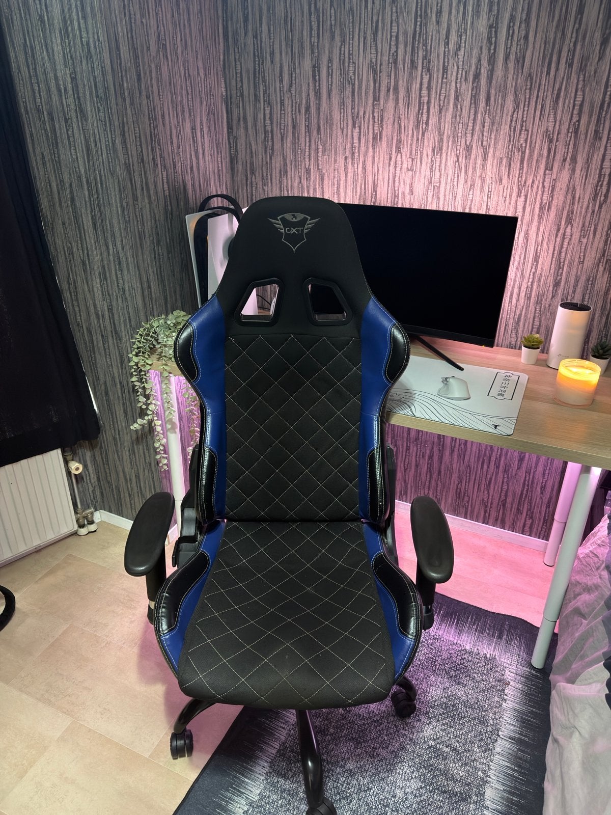 Trust GXT 708 Gaming Stoel - Blauw/Zwart, Ophalen of Verzenden, Gebruikt