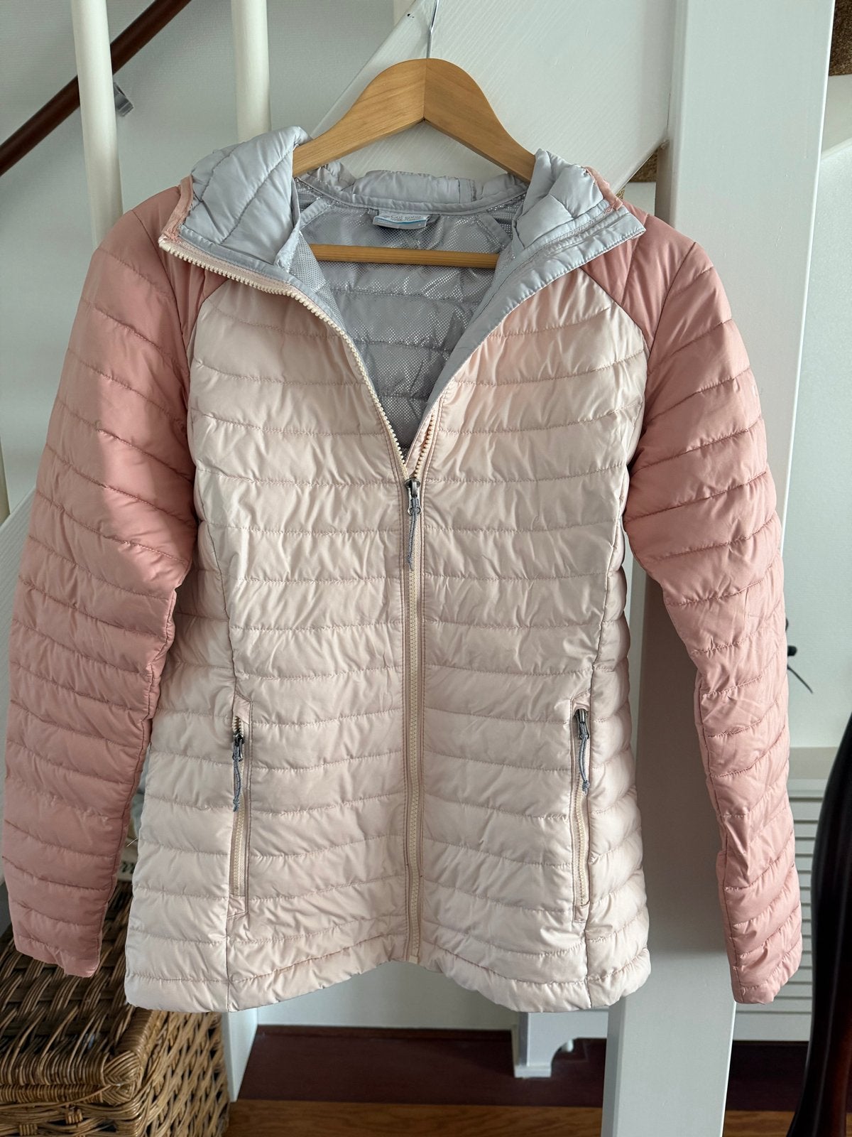 Columbia donsjas dames - Roze/Beige - Maat S, Ophalen of Verzenden, Zo goed als nieuw, Maat 36 (S), Roze