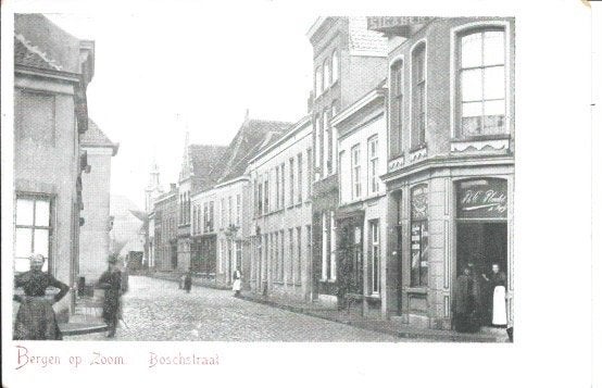 BERGEN op ZOOM Boschstraat kerktoren toren, Verzenden, Voor 1920, Ongelopen, Noord-Brabant