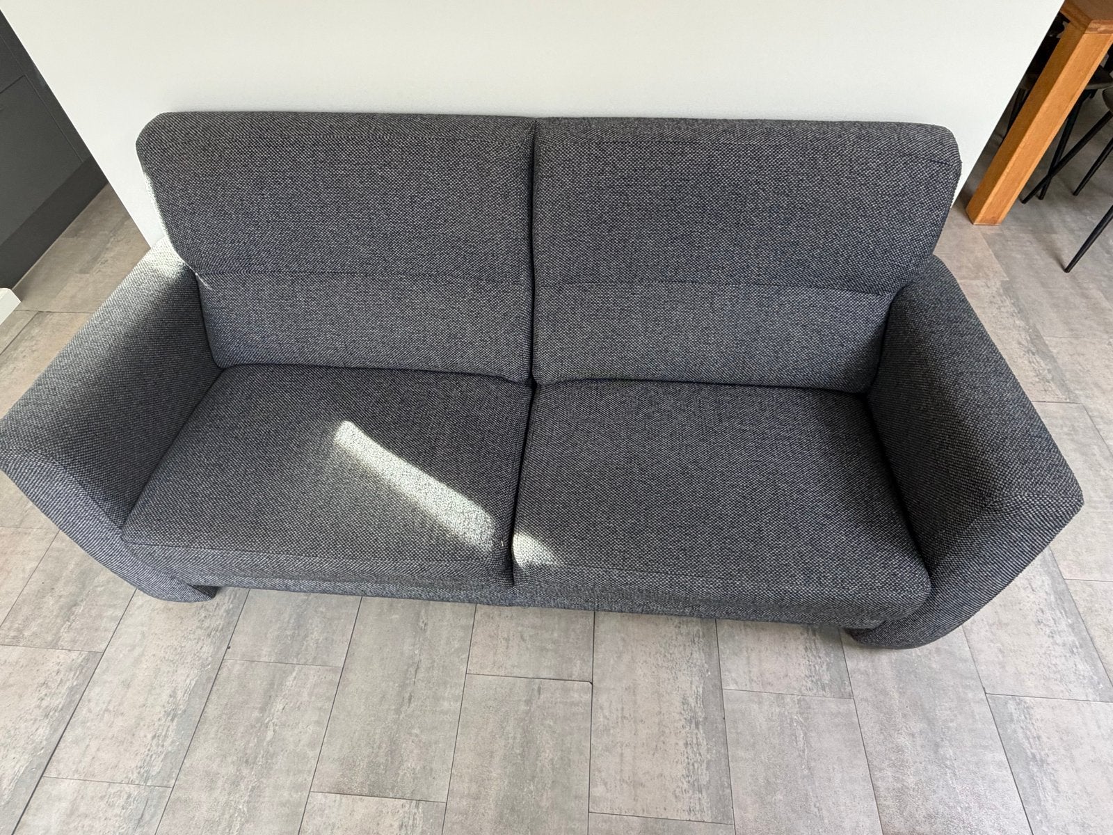 Comfortabele 2,5 -zitsbank in grijs stof, 150 tot 200 cm, Tweepersoons, 75 tot 100 cm, Ophalen of Verzenden