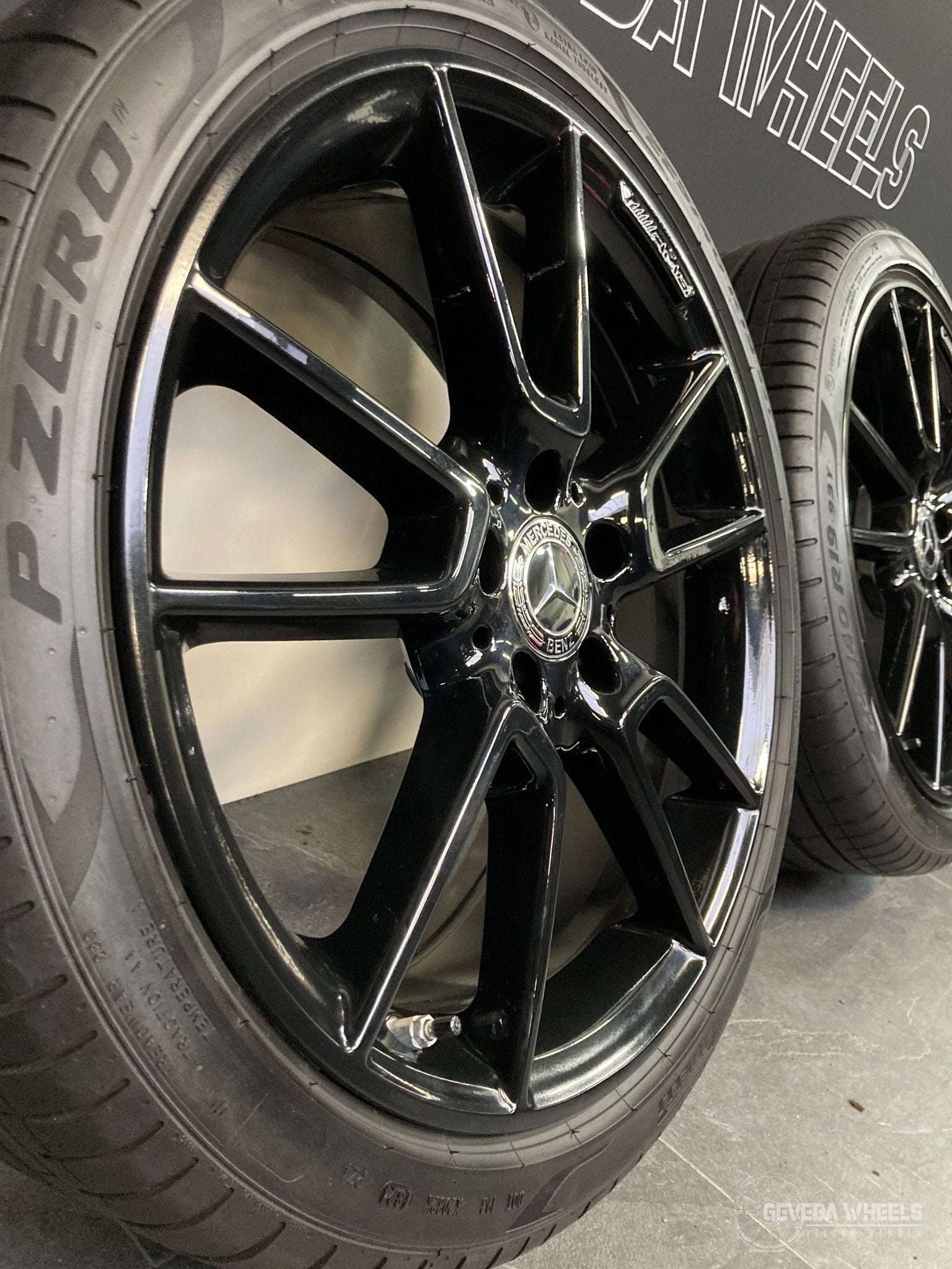 19” originele Mercedes C W205 AMG velgen + banden breedset, Auto-onderdelen, Banden en Velgen, 19 inch, Gebruikt, -, -