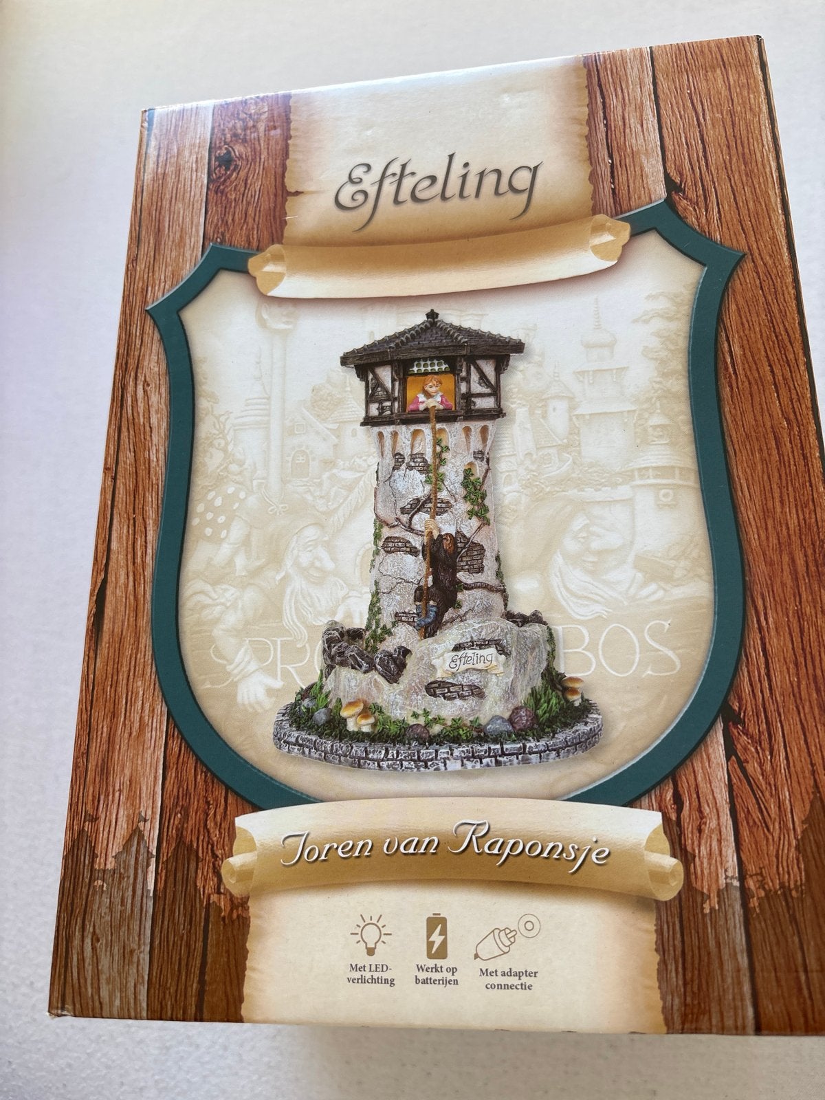 Luville Efteling Toren van Raponsje met LED-verlichting, Ophalen of Verzenden, Nieuw, Beeldje of Poppetje