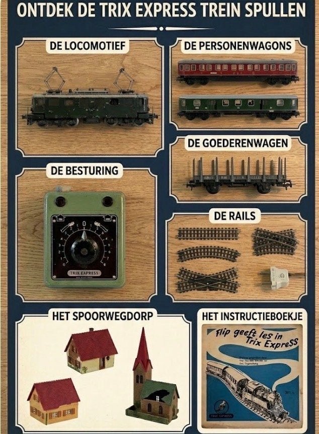 Trix Express Trein Spullen: Locomotief, Wagons, Rails, Bestu, Wisselstroom, Trix, Ophalen of Verzenden, Analoog