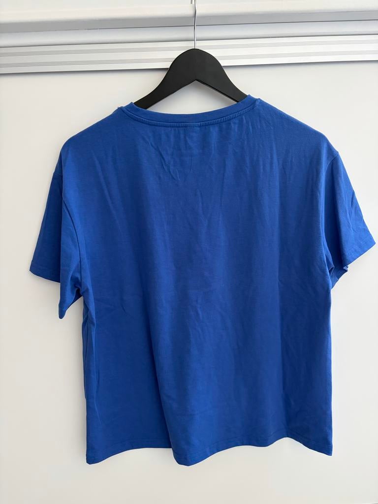 T-shirt met 'France Amour' print, Maat 38/40 (M), Blauw, Ophalen of Verzenden, Zo goed als nieuw