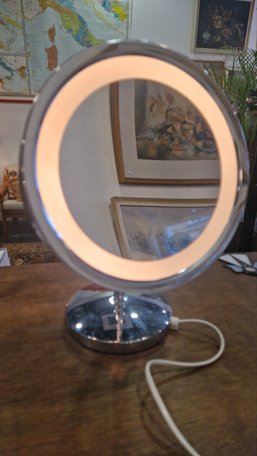 Carmen Beauty Spiegel met Verlichting, Minder dan 50 cm, Gebruikt, Rond, Ophalen of Verzenden