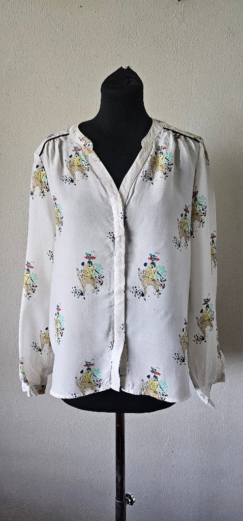 POM Amsterdam blouse maat 38 (17425), Maat 38/40 (M), POM Amsterdam, Wit, Ophalen of Verzenden