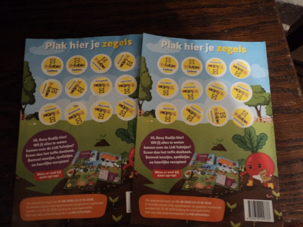2 volle spaarkaarten van Lidl Tuintjes samen voor € 1,-, Verzamelen, Lidl, Ophalen of Verzenden