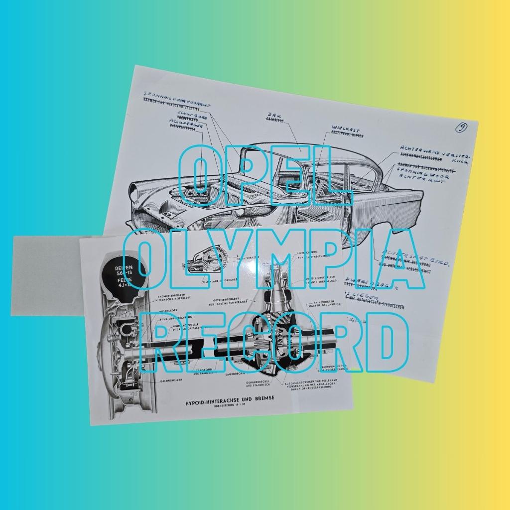 Opel Olympia Rekord - technische documentatie, Auto diversen, Handleidingen en Instructieboekjes, Ophalen of Verzenden