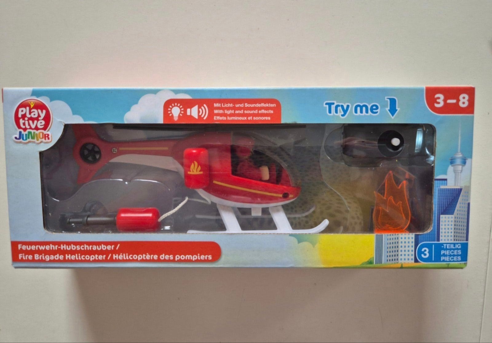 Playtive Junior Brandweer Helikopter met Licht en Geluid, Ophalen of Verzenden, Nieuw