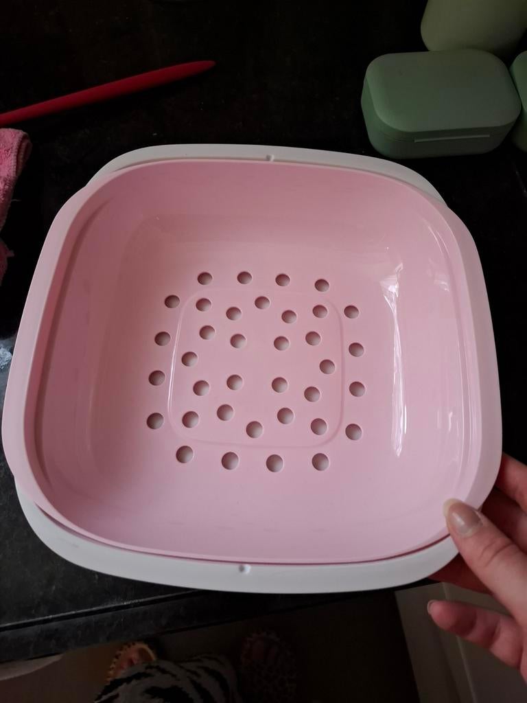 Serveerschaal met zeef Tupperware, Huis en Inrichting, Ophalen, Nieuw, Schaal