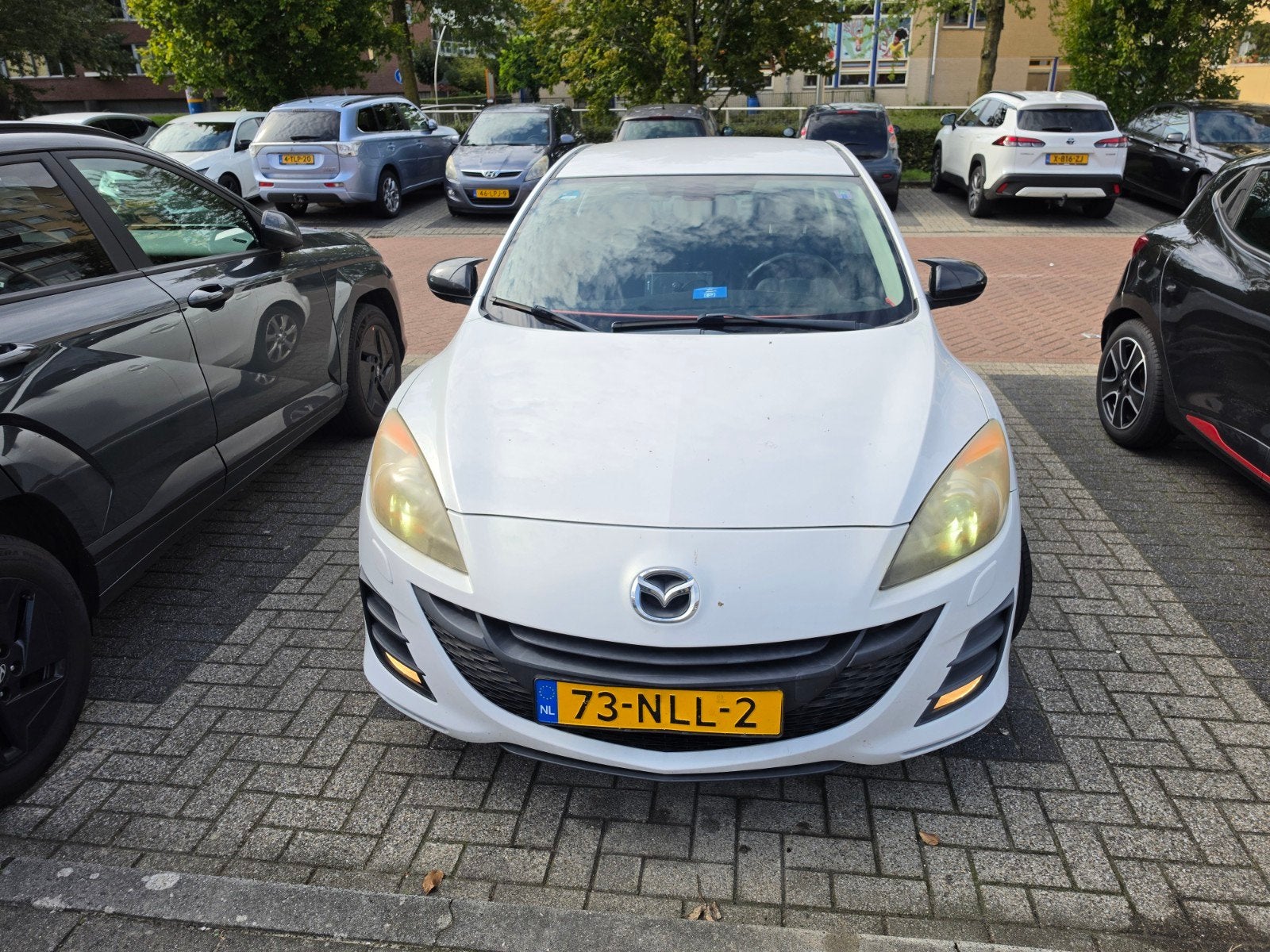 Mazda 3 Mazda 3 2010 Wit, Auto's, Zwart, 143 pk, 1219 kg, Handgeschakeld