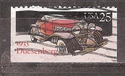 USA, Antieke Auto's, Duesenberg 1935, 1988., Ophalen of Verzenden, Gestempeld, Noord-Amerika