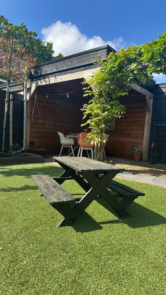 Gratis kinder picknick tafel, Tuin en Terras, Picknicktafels, Ophalen, Gebruikt, Rechthoekig, Hout