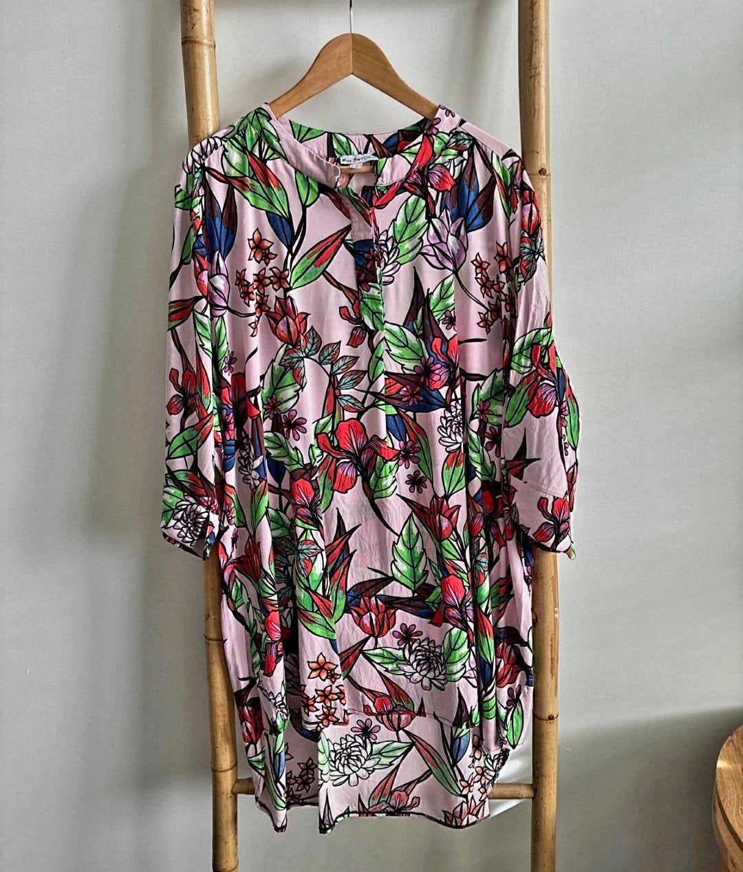 Yoek blouse met bloemenprint - Maat 46, Kleding | Dames, Yoek, Meerkleurig, Maat 46/48 (XL) of groter, Ophalen of Verzenden
