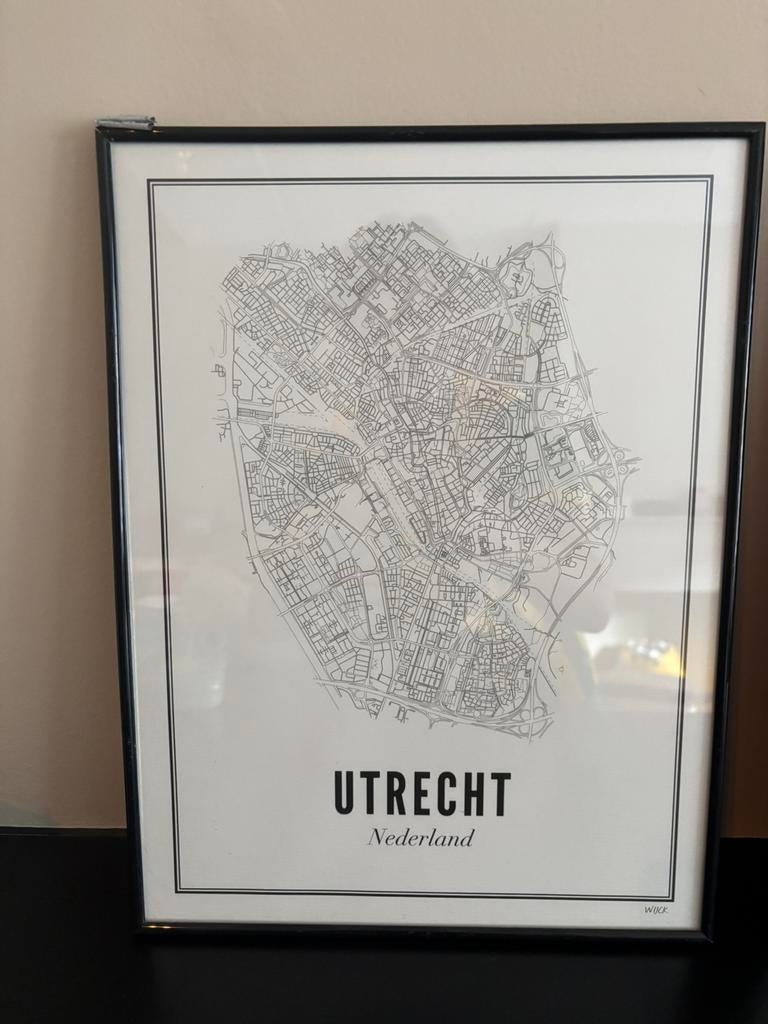 Van wijck posters (Amsterdam en Utrecht), Ophalen, Zo goed als nieuw, Hout, Minder dan 50 cm