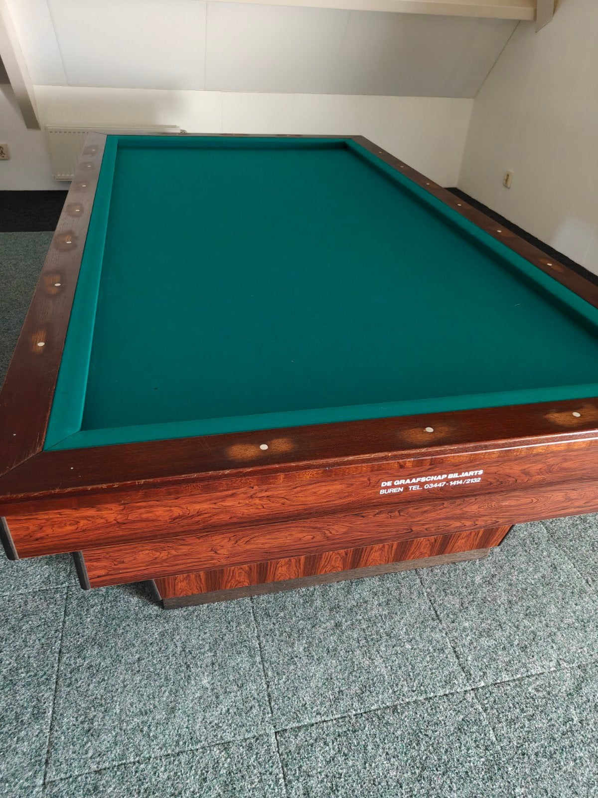 Biljarttafel De Graafschap Biljarts met accessoires, Sport en Fitness, Ophalen, Gebruikt, Biljarttafel