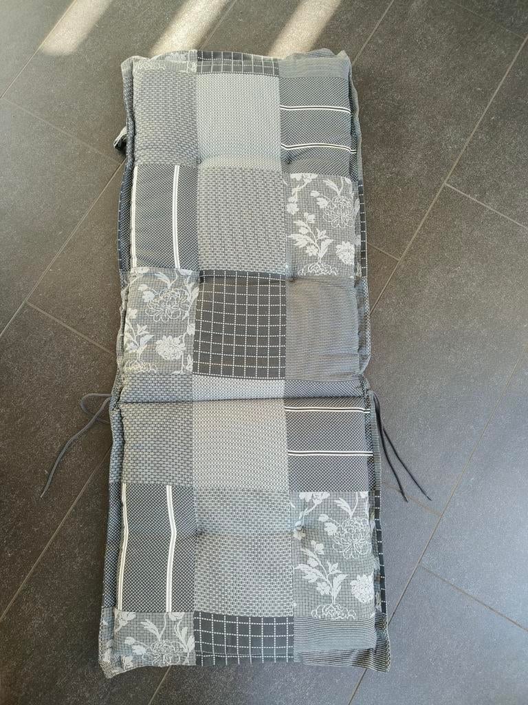 2x Tuinstoelkussens voor standenstoel - Grijs motief, Ophalen of Verzenden, Nieuw