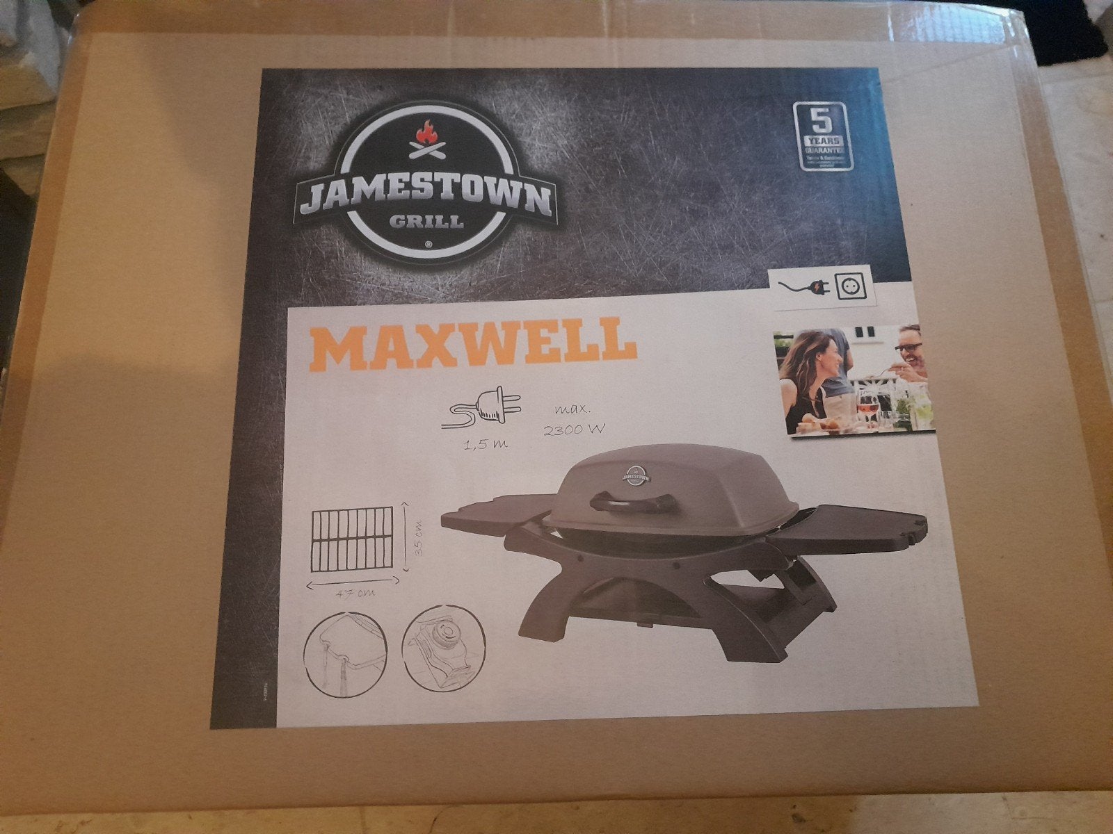 Jamestown Grill Maxwell Elektrische Barbecue, Ophalen of Verzenden, Nieuw, Jamestown Grill