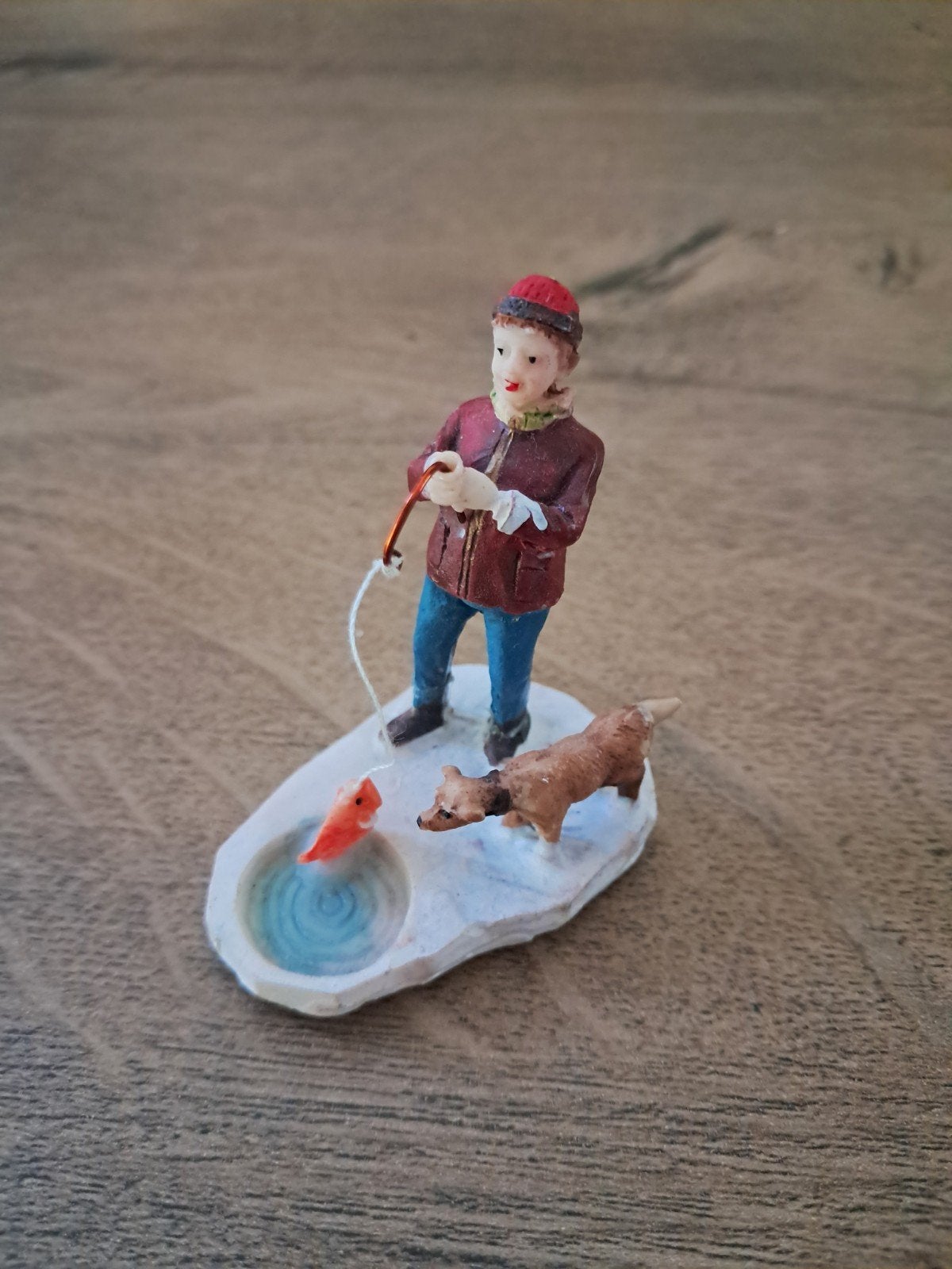 jongen met hond vissen, Diversen, Kerst, Ophalen