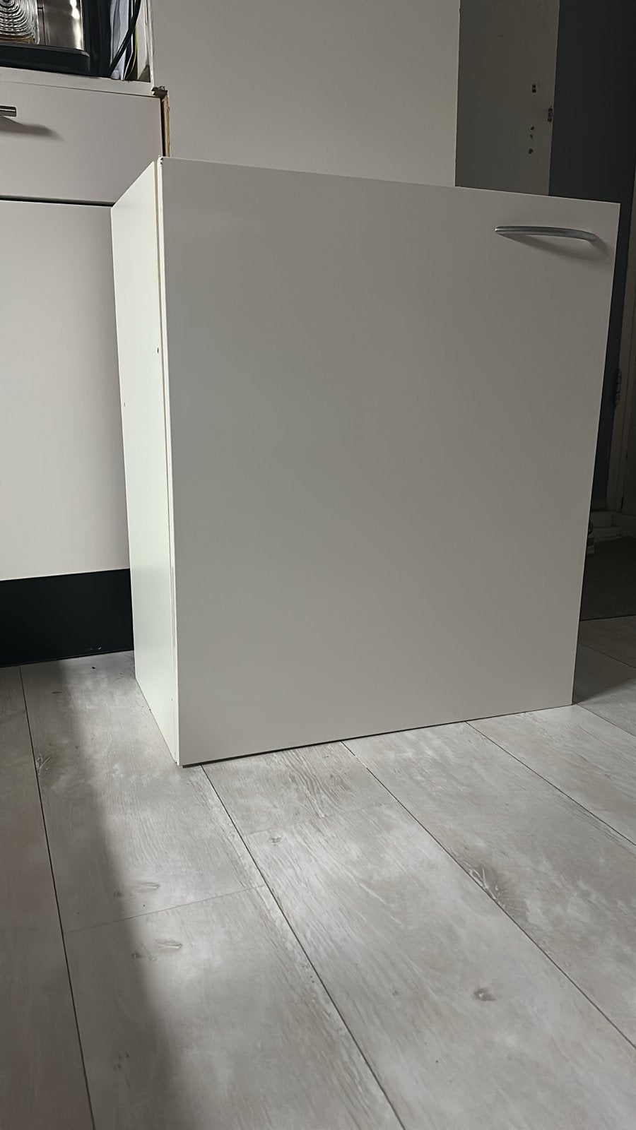 Witte keukenkast 60 cm breed met deur en handgreep, Huis en Inrichting, Ophalen of Verzenden, Gebruikt, Wit, 50 tot 100 cm