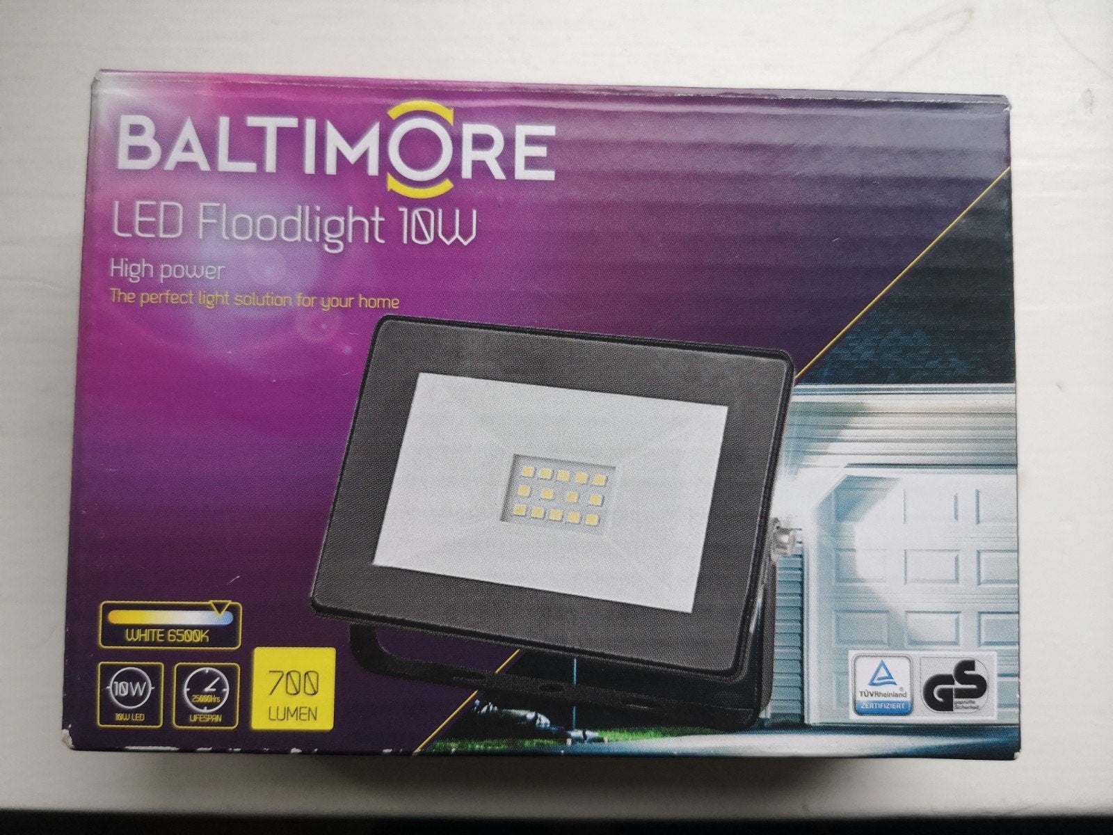 BALTIMORE LED Floodlight 10W - Nieuw in doos, Ophalen of Verzenden, Nieuw, Minder dan 50 watt, Lamp met armatuur