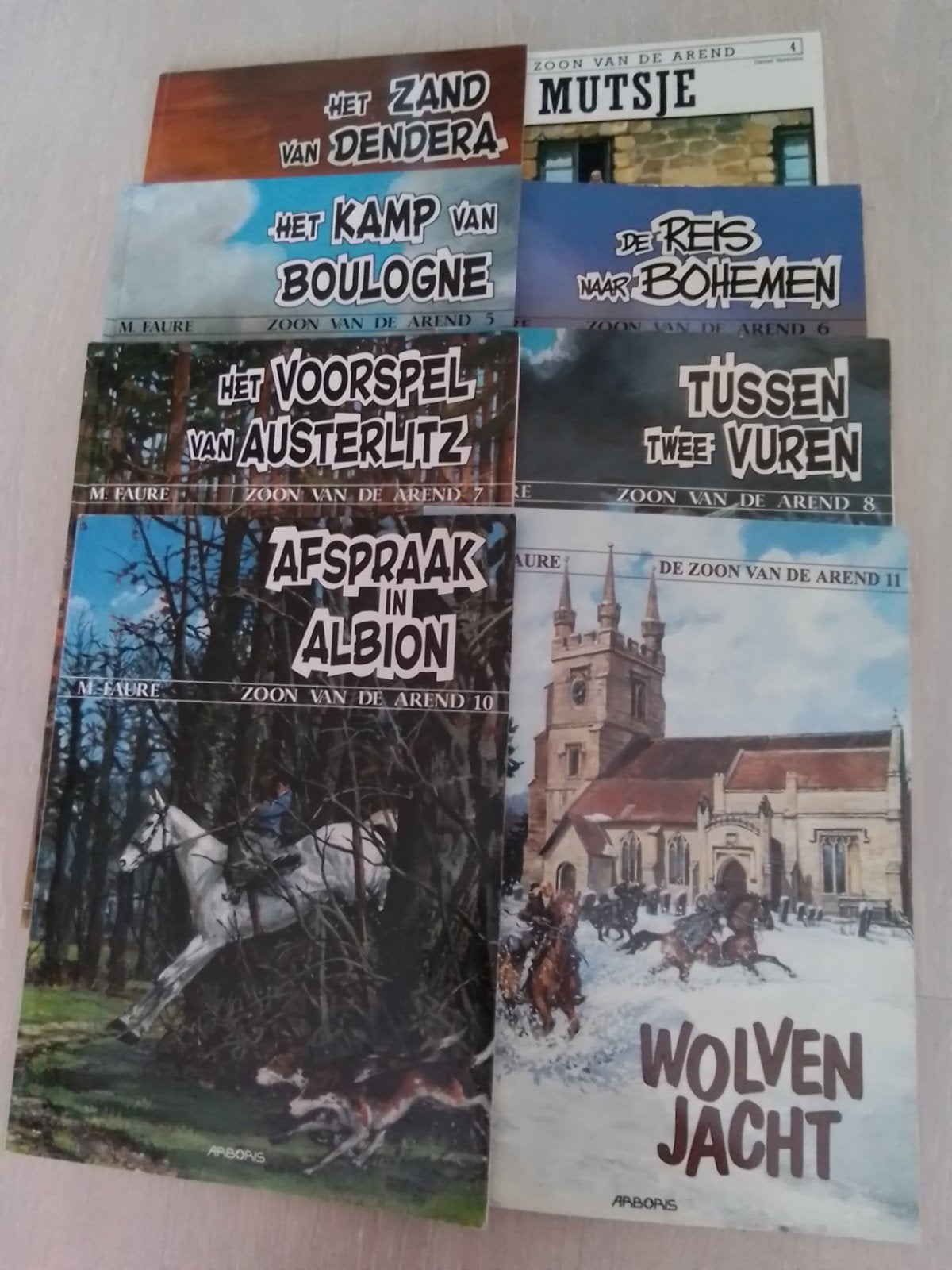 Michel Faure - Zoon van de Arend - nrs 3,4,5,6,7,8,10,11, Boeken, Meerdere stripboeken, Ophalen of Verzenden, Gelezen, Michel Faure